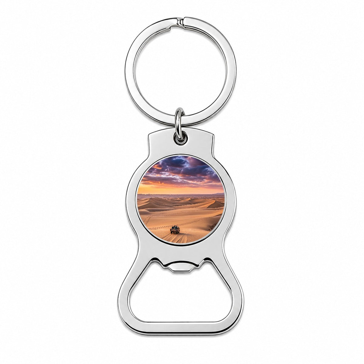 Desert Safari Sand Dunes Bottle Opener Keychain
