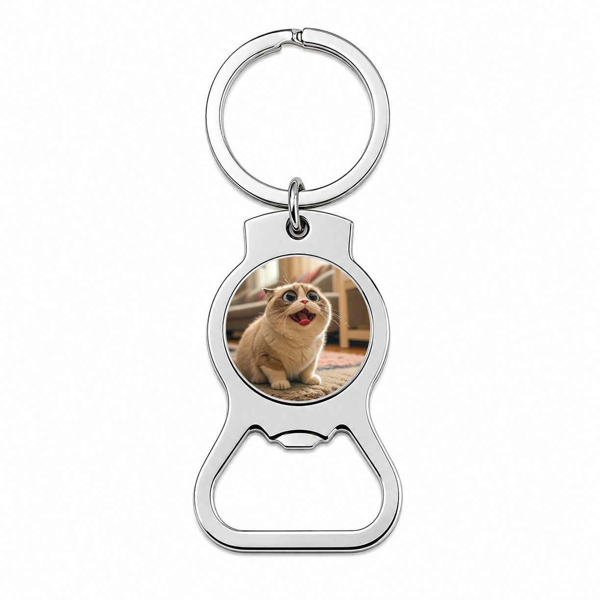 Dopey Cat Funny Bottle Opener Keychain