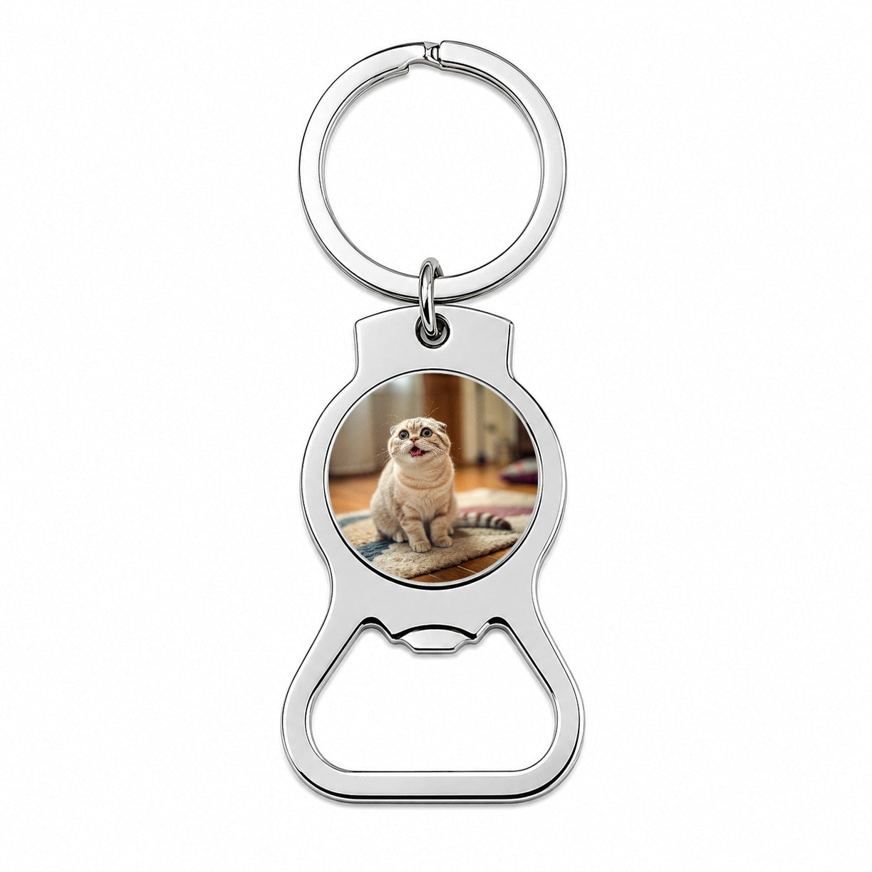 Dopey Cat Silly Bottle Opener Keychain