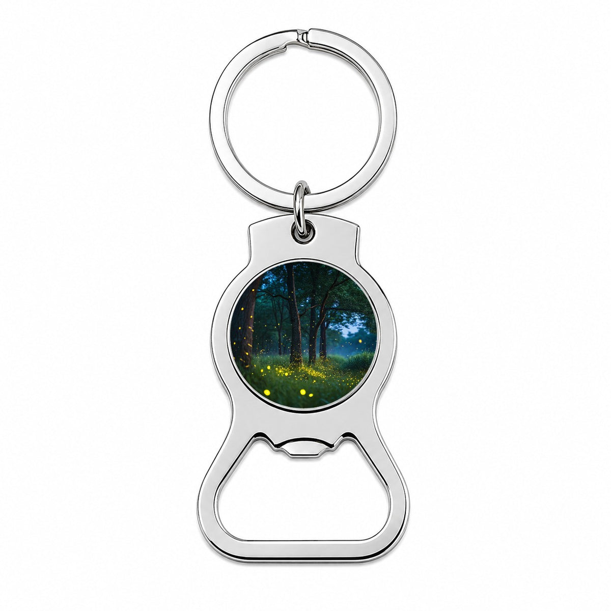 Fireflies At Night Bottle Opener Keychain