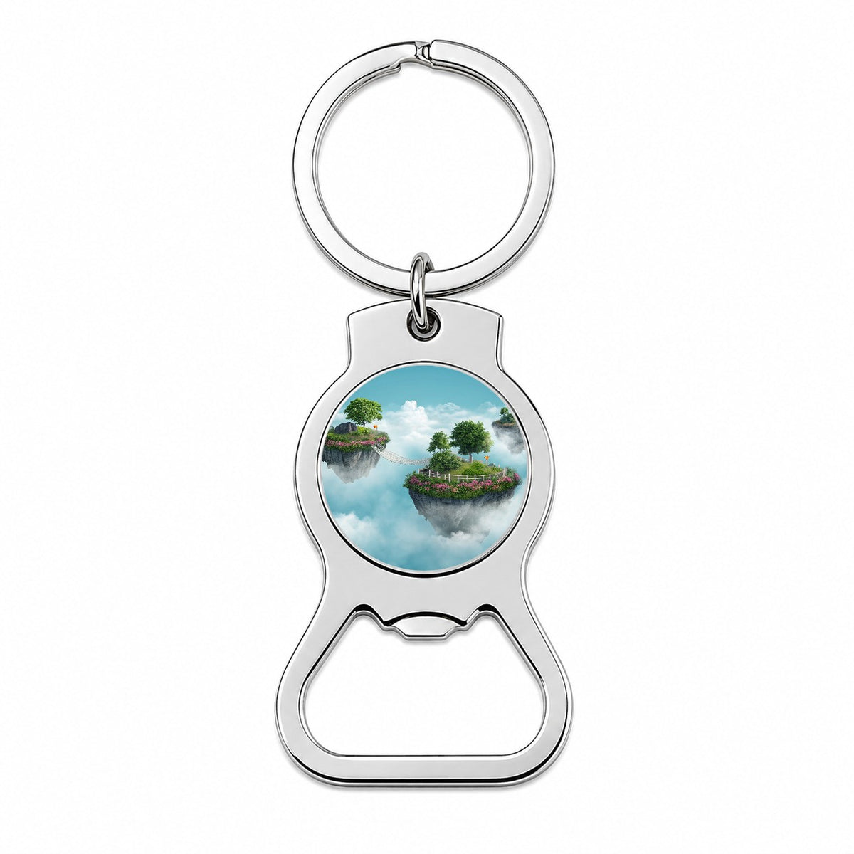 Floating Islands In The Sky Bridge Bottle Opener Keychain