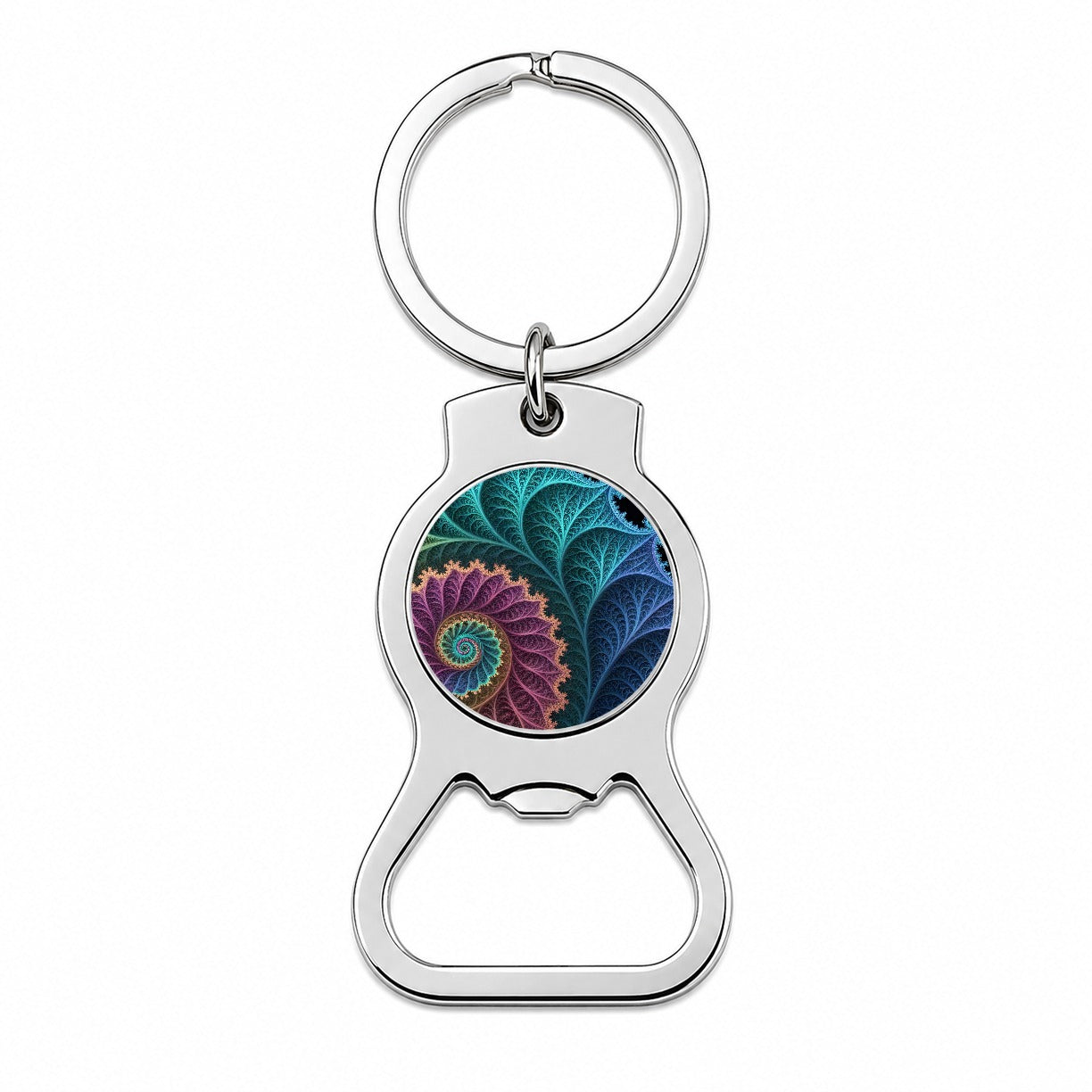 Fractal Geometry Beautiful Bottle Opener Keychain