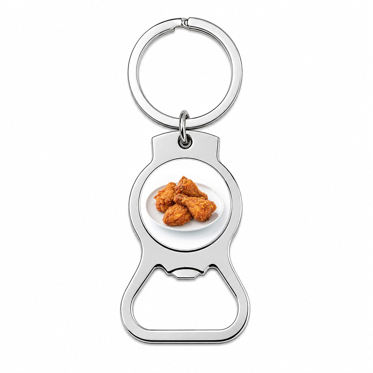 Fried Chicken Wings Bottle Opener Keychain