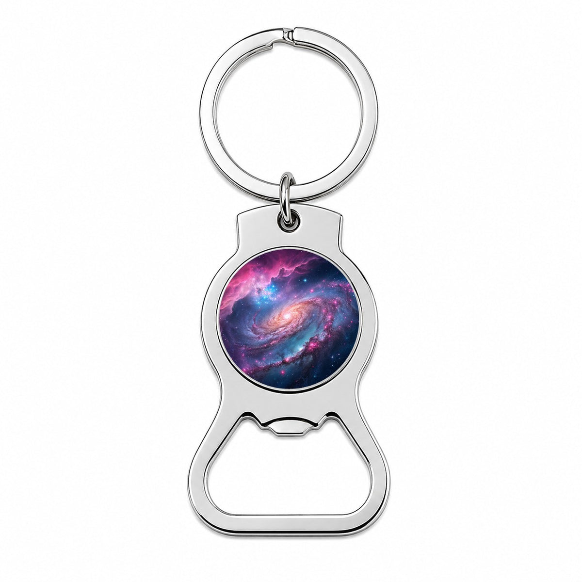 Galaxy Nebula Outer Space Colorful Bottle Opener Keychain
