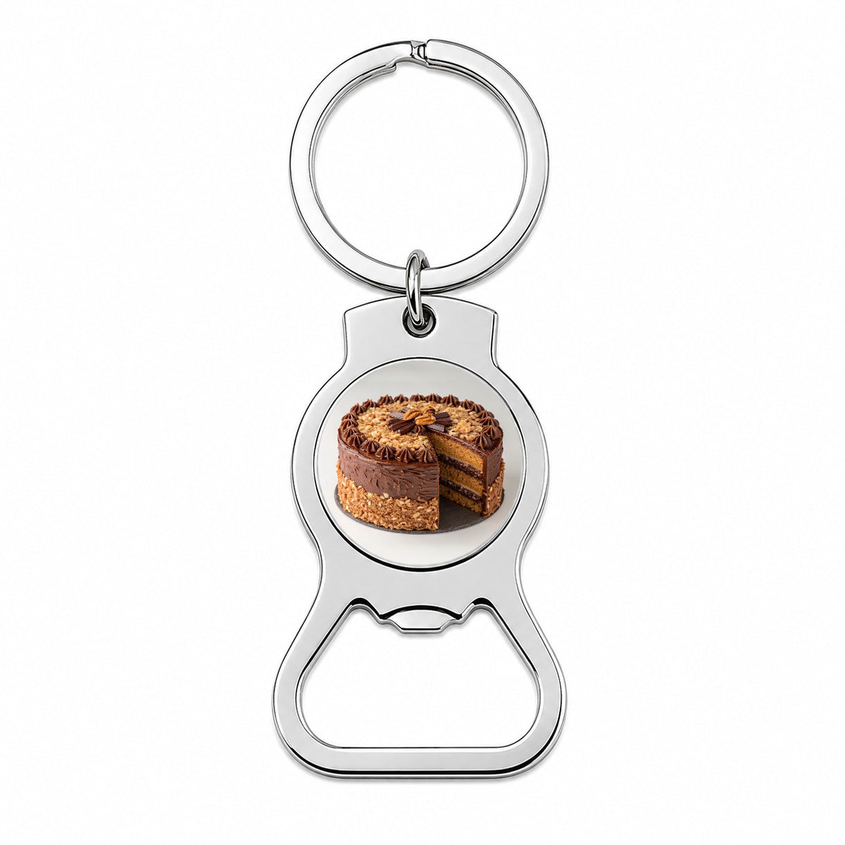 German Chocolate Cake Yummy Dessert Bottle Opener Keychain
