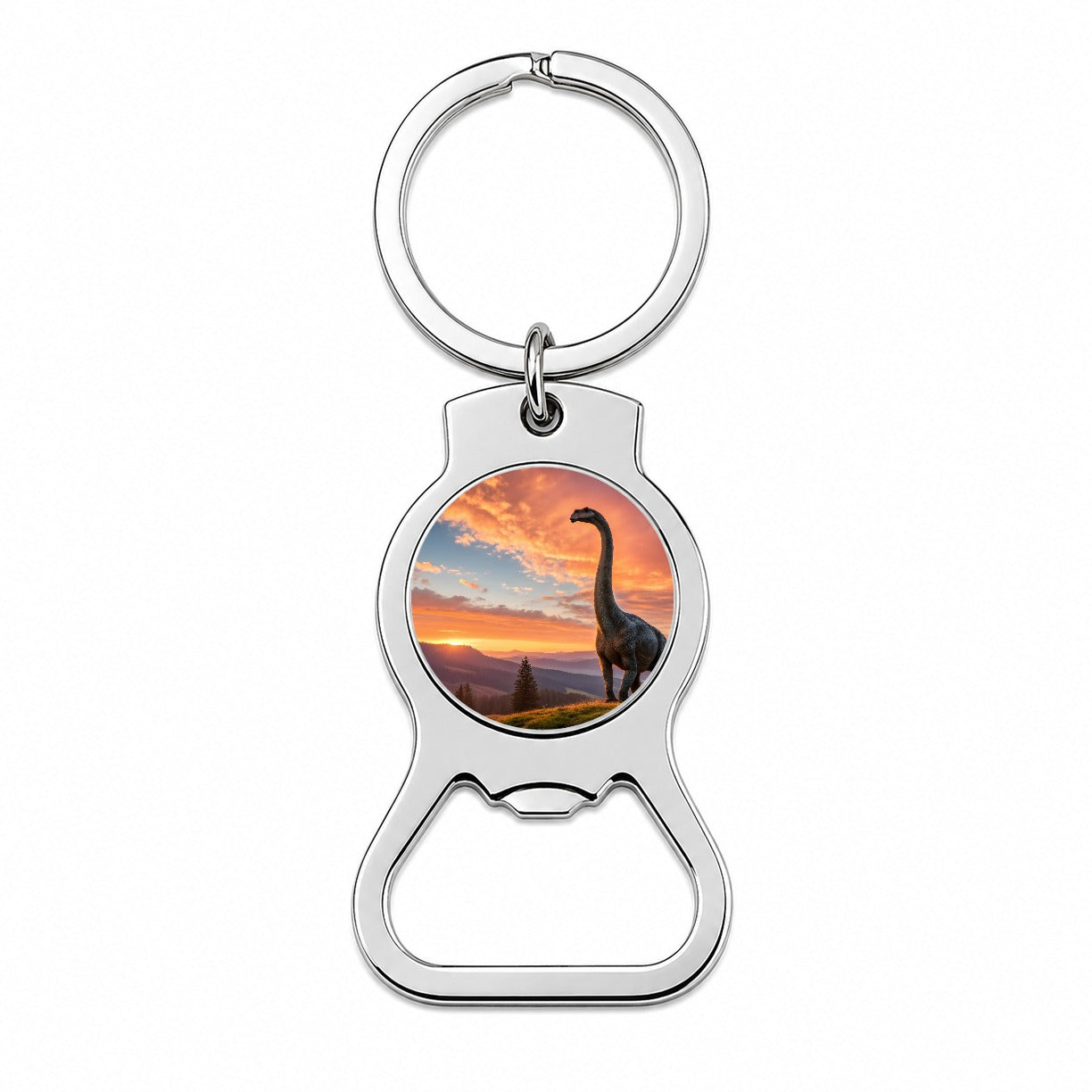 Gigantosaurus Sunset Dinosaur Sauropod Bottle Opener Keychain