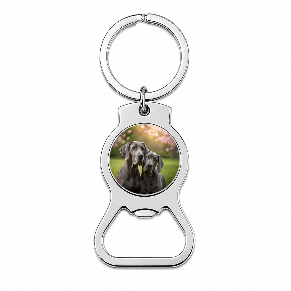 Great Danes In Love Friends Bottle Opener Keychain
