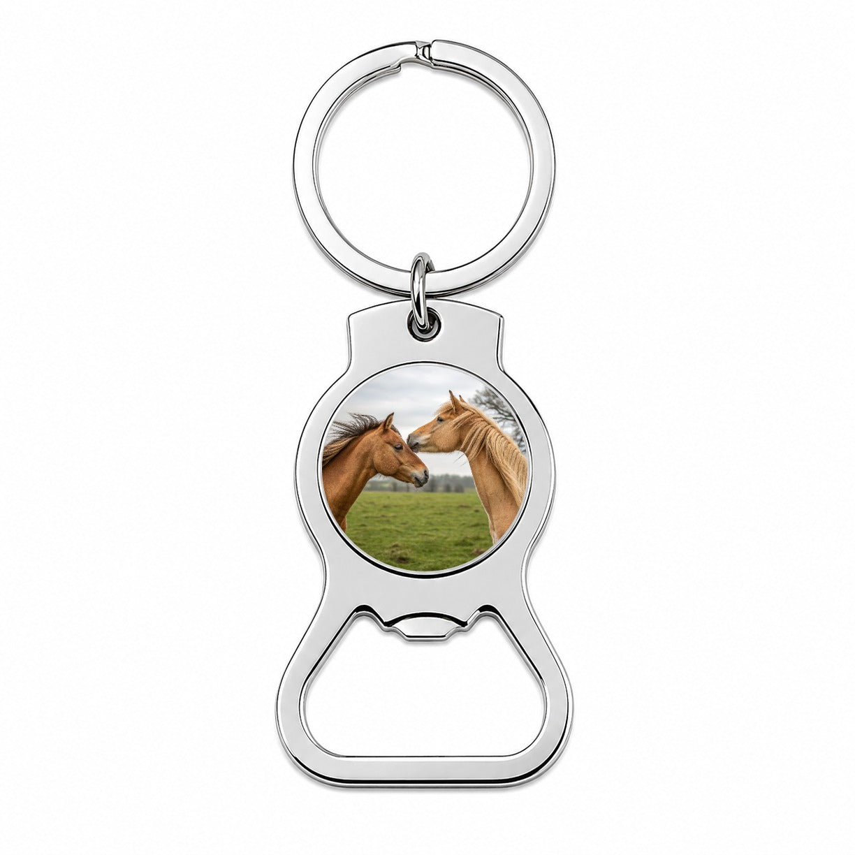 Horses Love Friends Bottle Opener Keychain