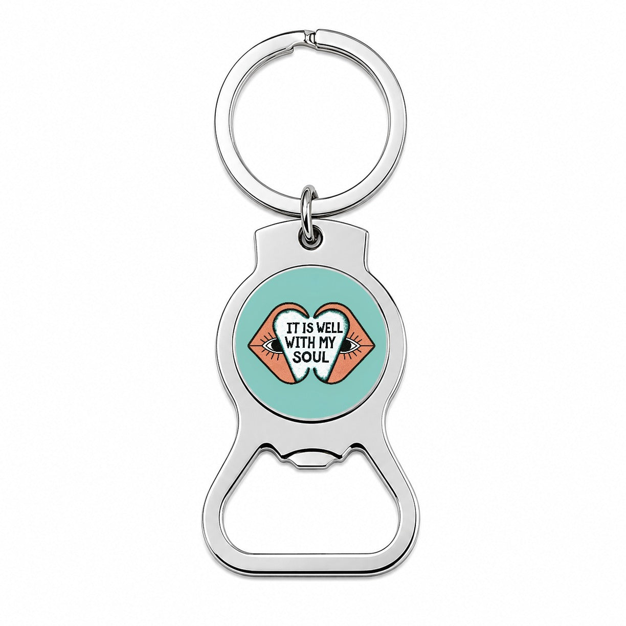 It Is Well With My Soul Bible Verse Bottle Opener Keychain