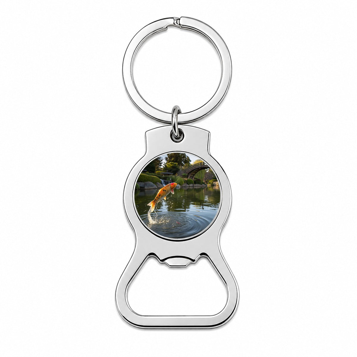Koi Fish Jumping Bottle Opener Keychain