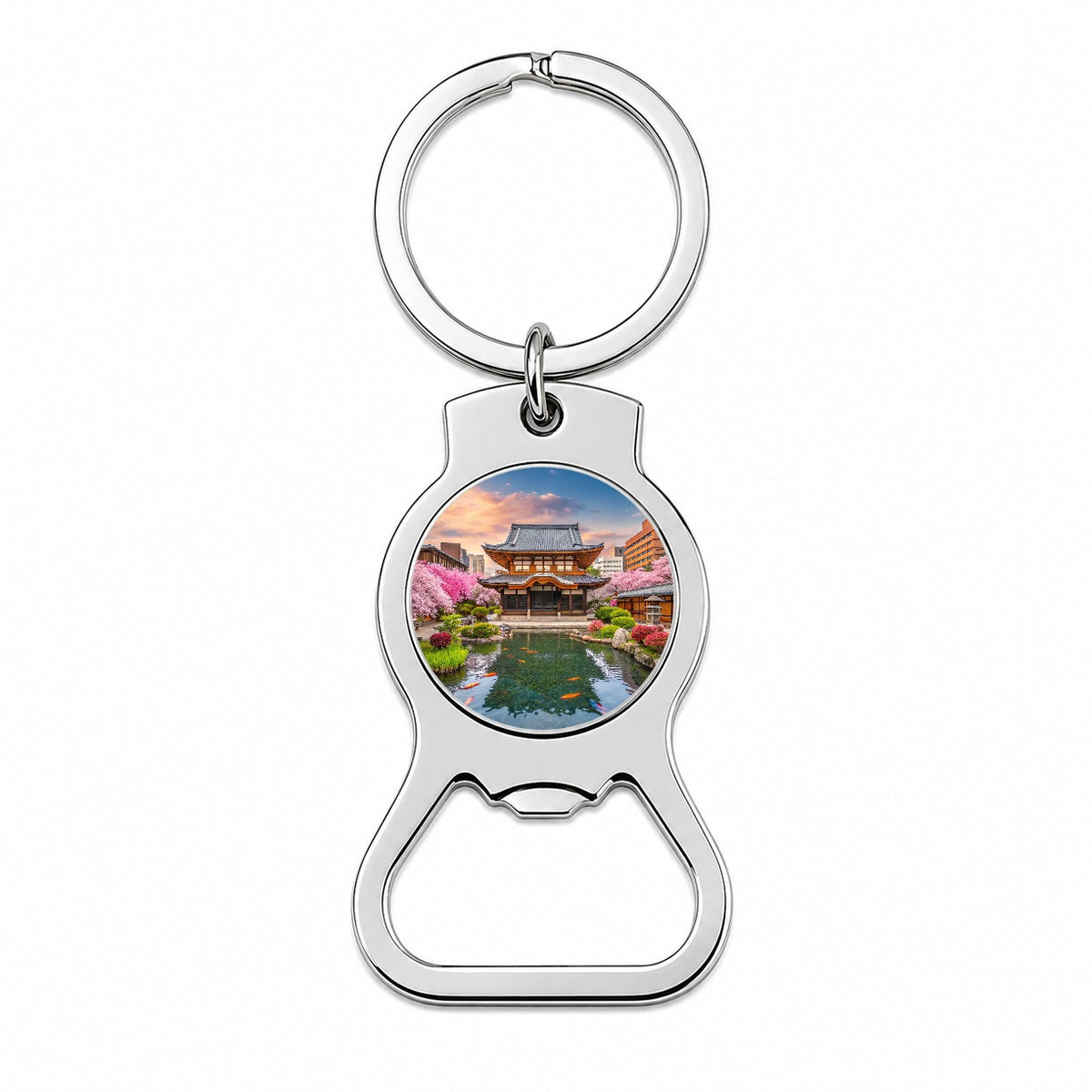 Kyoto Japan Koi Pond Bottle Opener Keychain