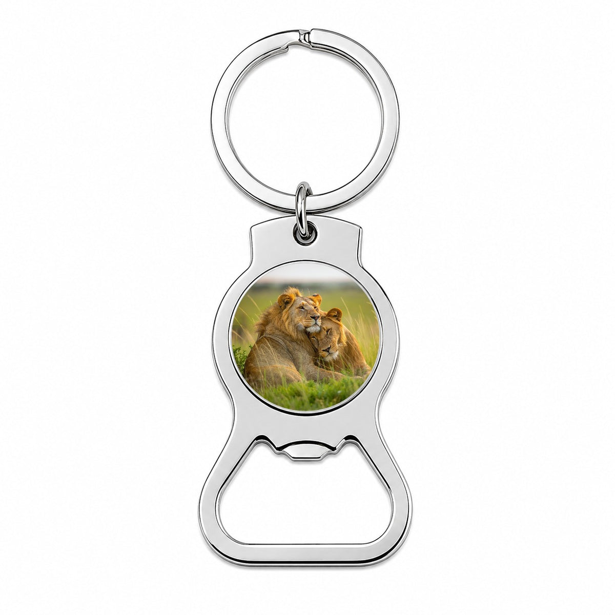 Lions Love Affection Bottle Opener Keychain