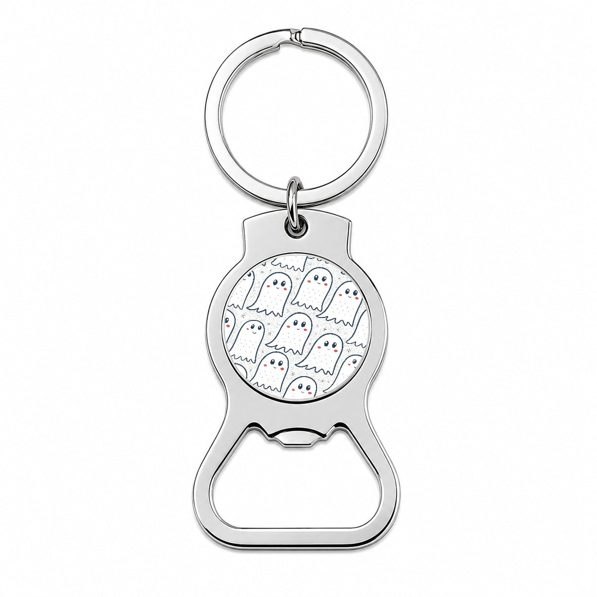 Lots Of Ghosts Halloween Bottle Opener Keychain
