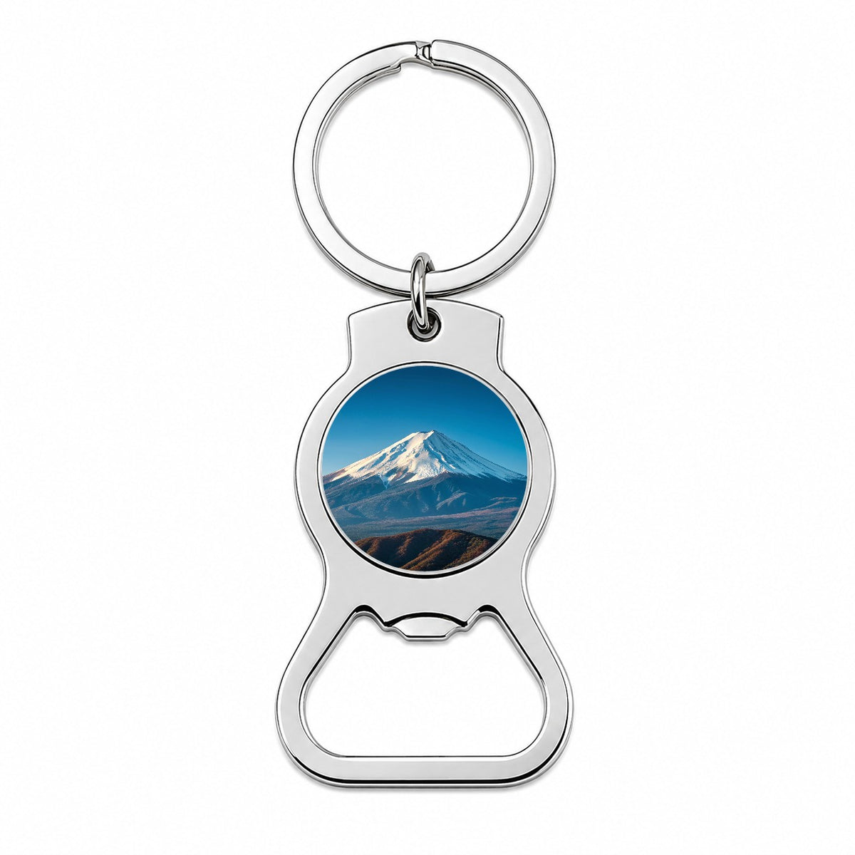 Mount Fuji Japan Photo Bottle Opener Keychain