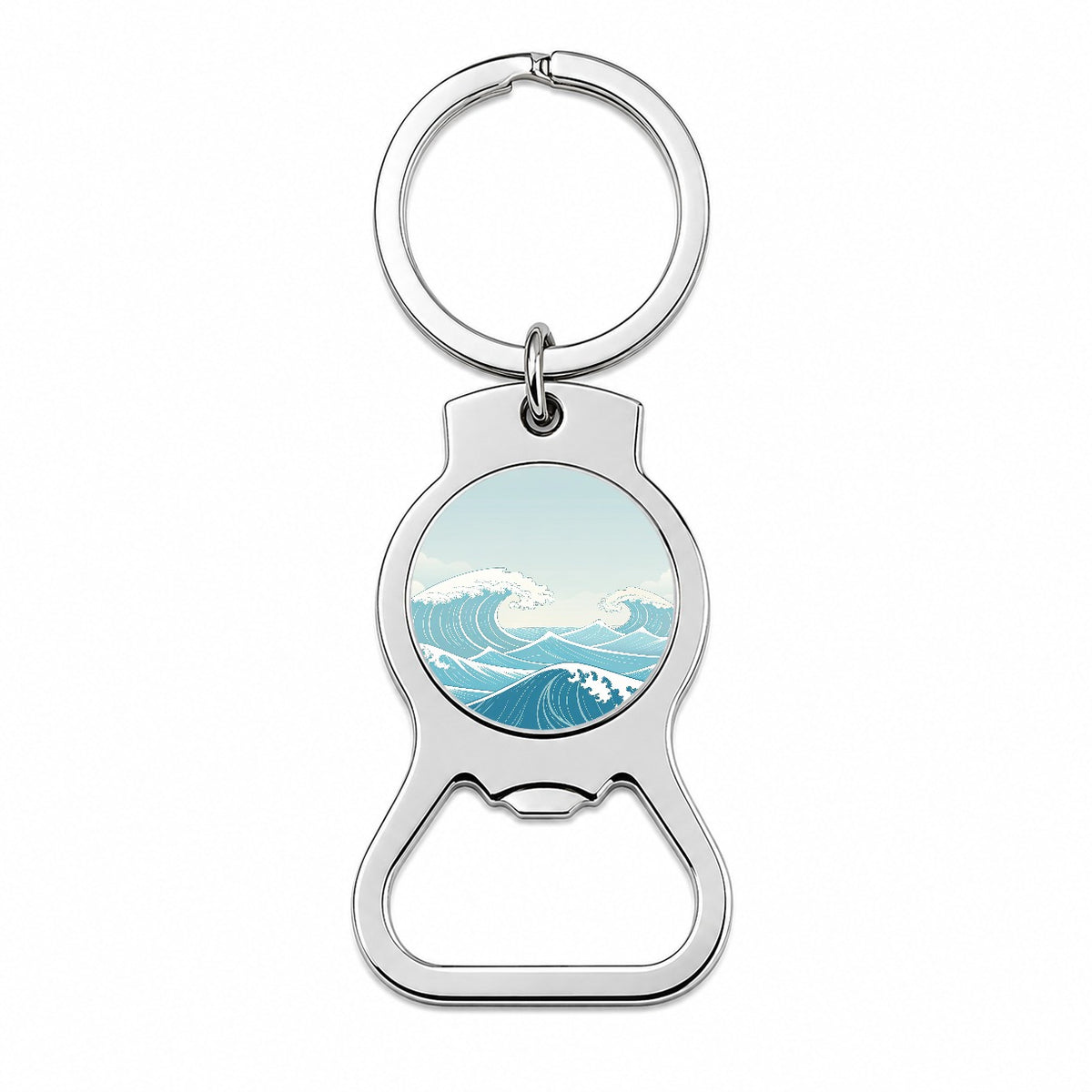 Ocean Waves High Surf Bottle Opener Keychain