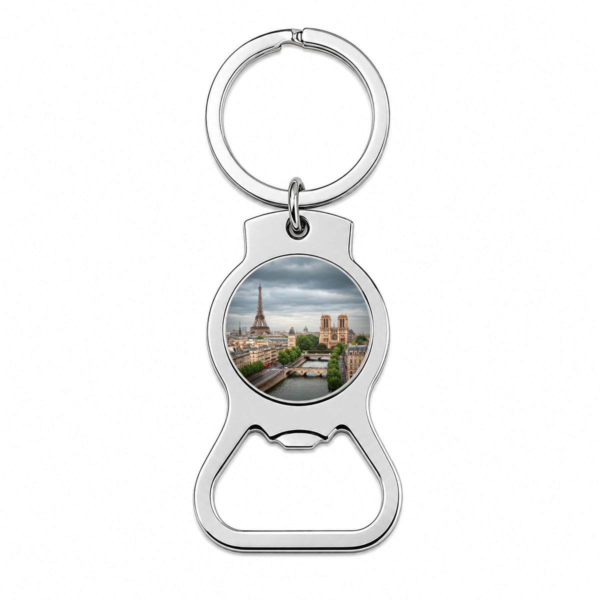 Paris France Travel Eiffel Tower Notre-Dame City Bottle Opener Keychain