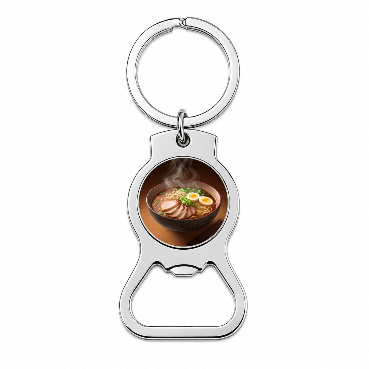 Ramen Bowl Noodles Dinner Bottle Opener Keychain