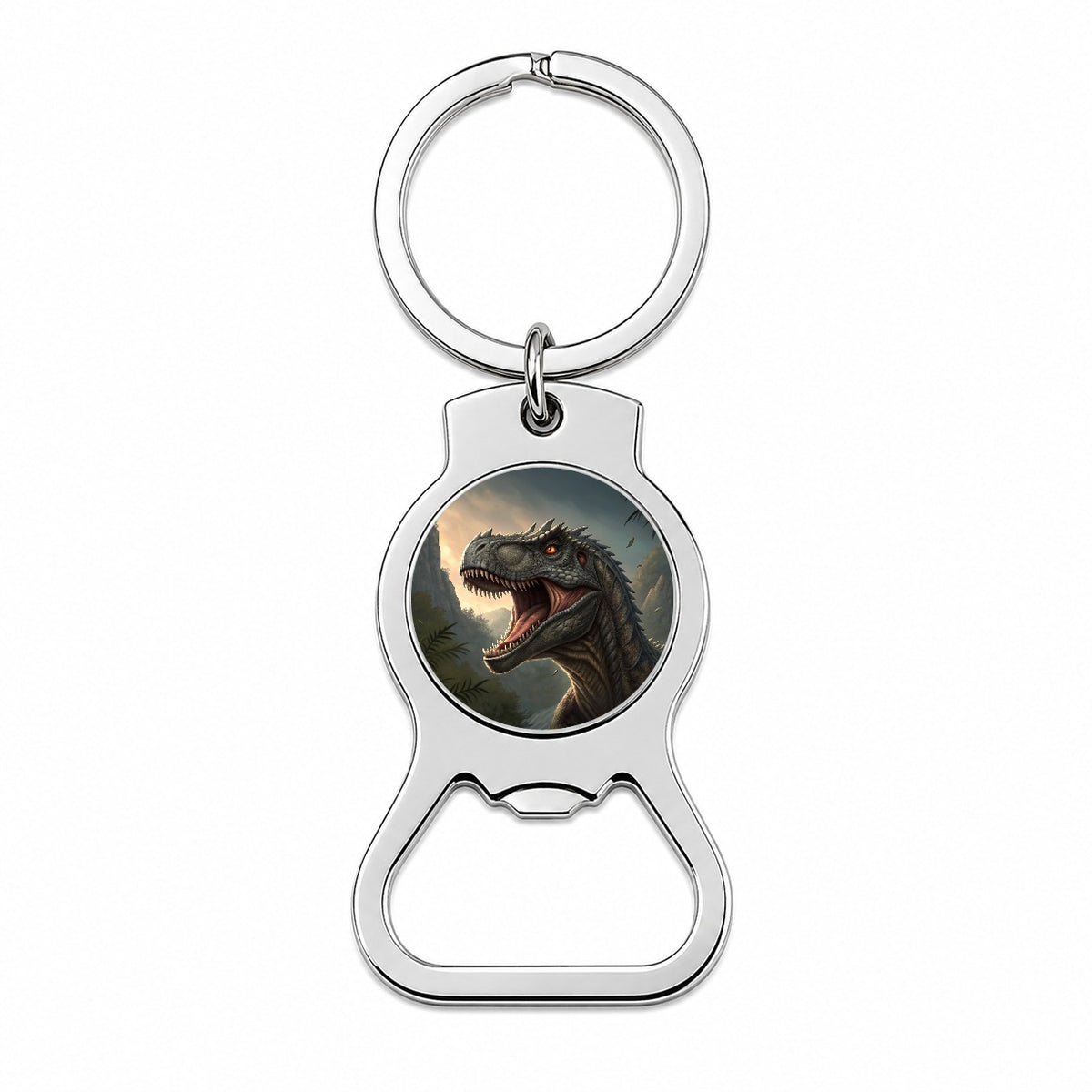 Roaring Allosaurus Dinosaur Bottle Opener Keychain