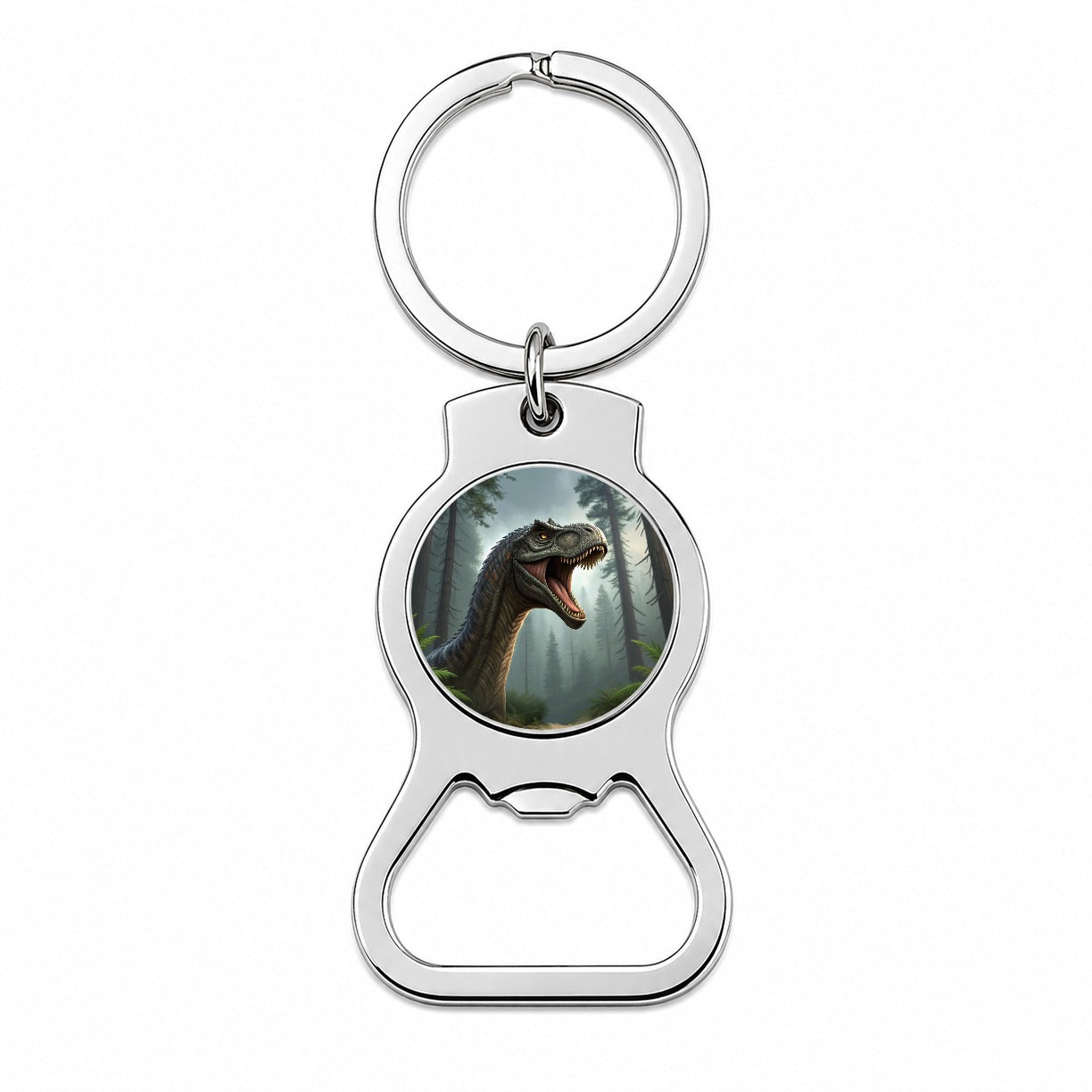 Roaring Brachiosaurus Dinosaur Bottle Opener Keychain