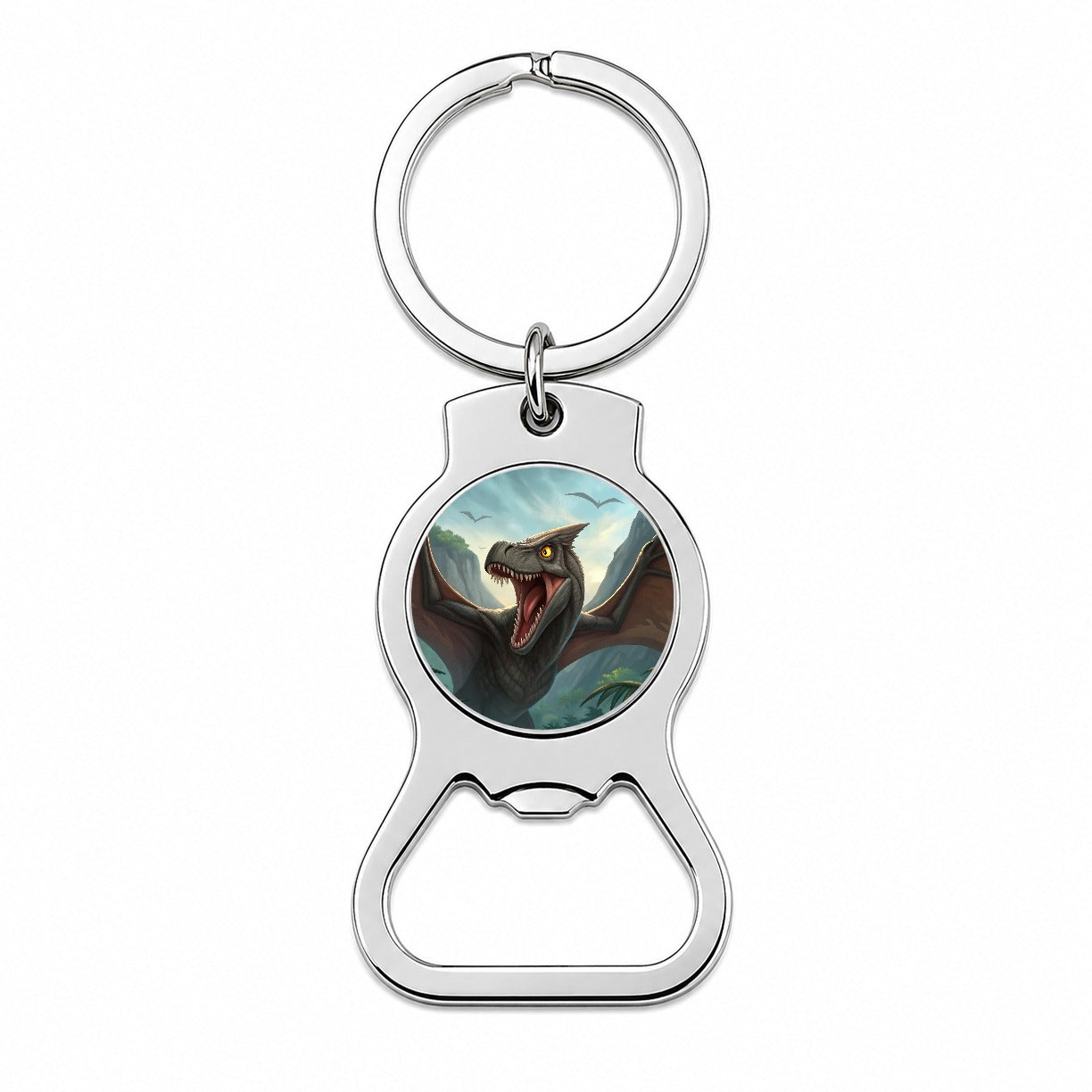 Roaring Pterodactylus Dinosaur Bottle Opener Keychain