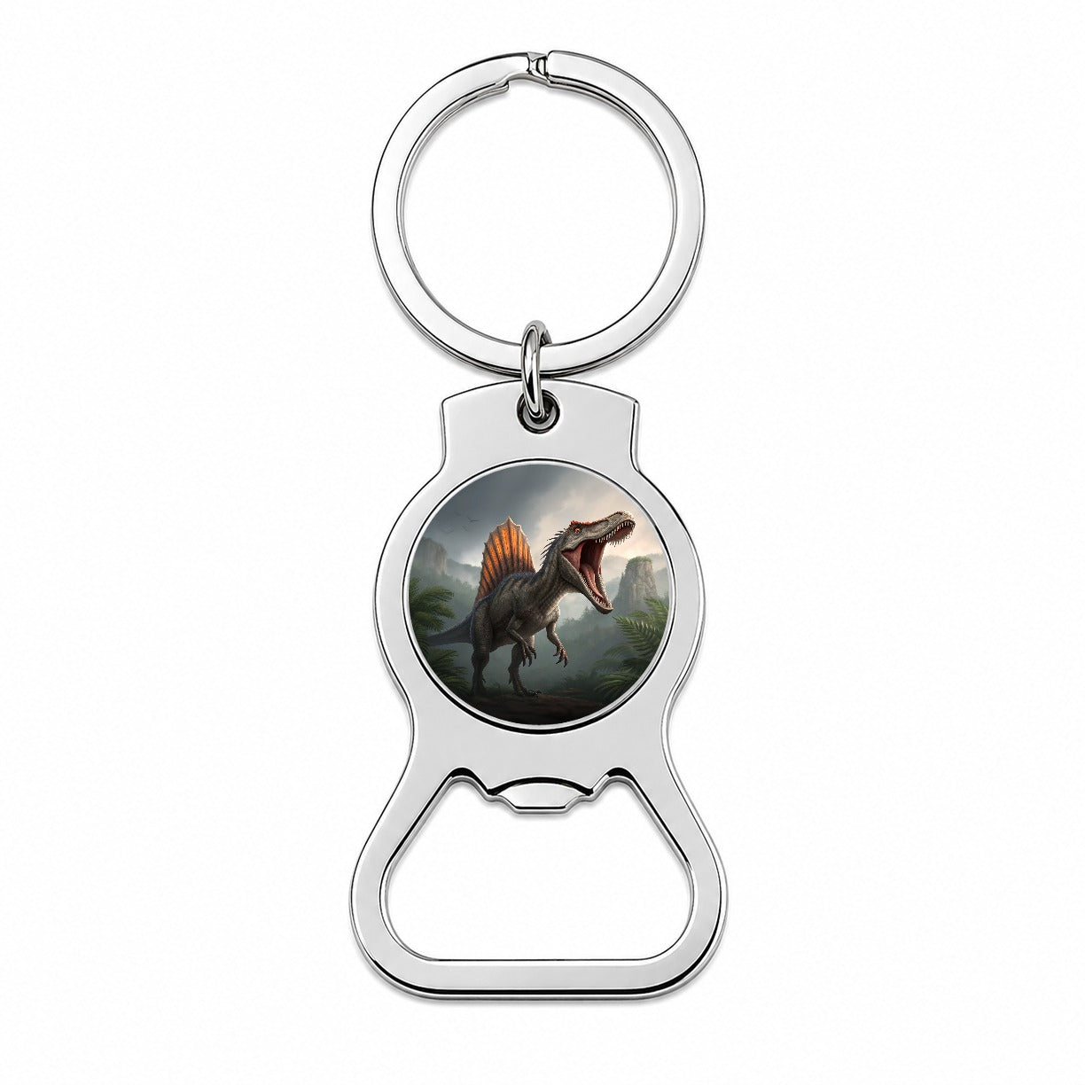Roaring Spinosaurus Dinosaur Scary Bottle Opener Keychain