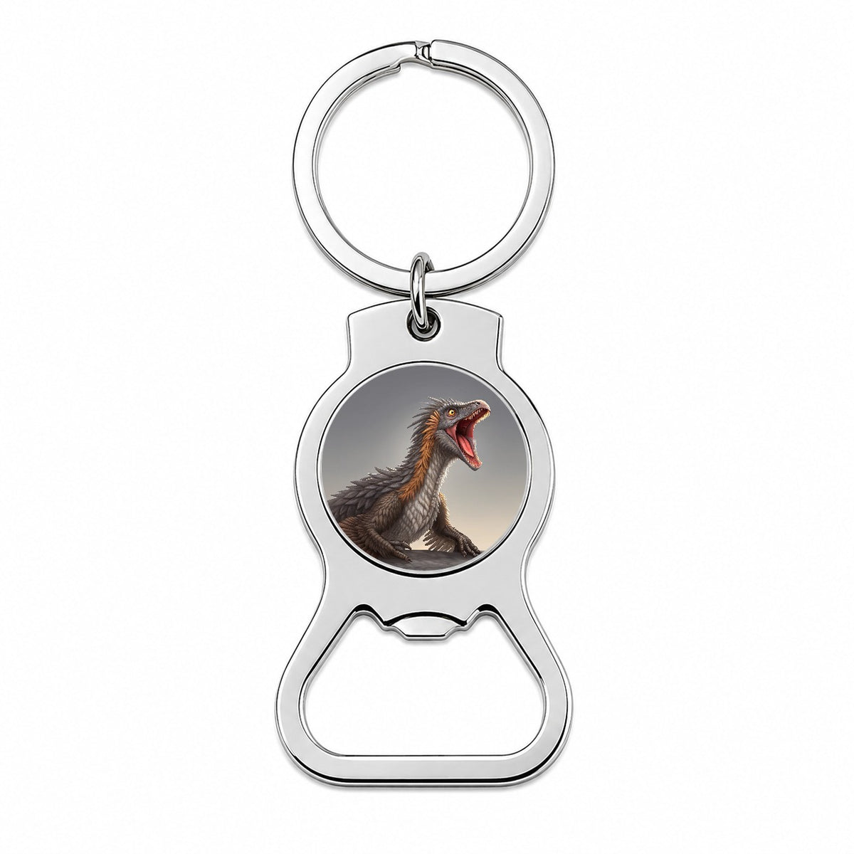 Roaring Therizinosaurus Dinosaur Scary Bottle Opener Keychain