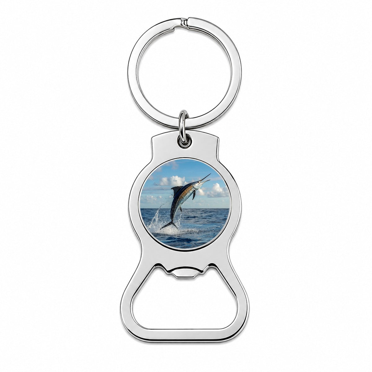 Sailfish Jumping Sea Fishing Bottle Opener Keychain