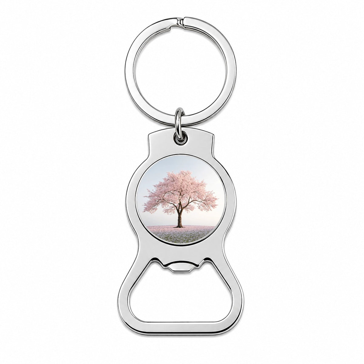 Sakura Cherry Blossom Tree Pink Flower Bottle Opener Keychain