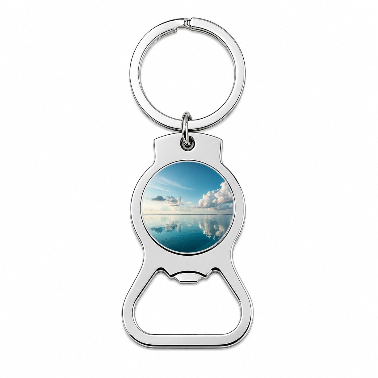 Sea And Sky Ocean Clouds Bottle Opener Keychain
