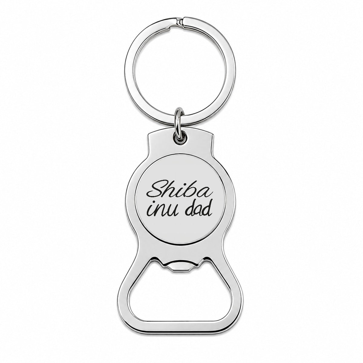 Shiba Inu Dad Dog Bottle Opener Keychain