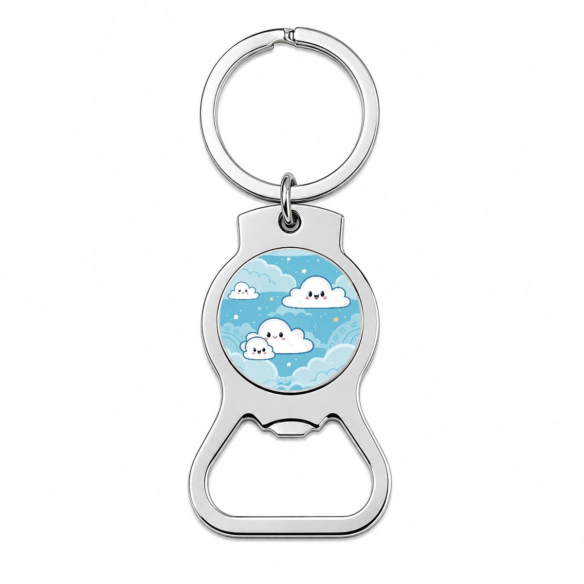 Sweet Puffy Clouds Kawaii Style Bottle Opener Keychain