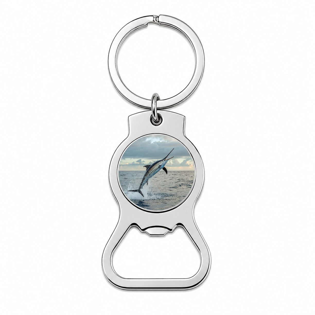 Swordfish Jumping Fishing Bottle Opener Keychain