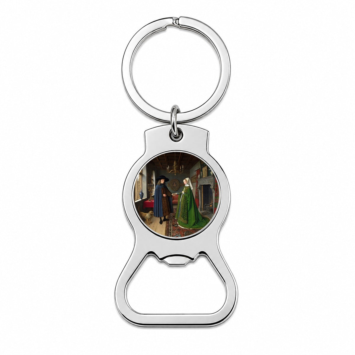 The Arnolfini Portrait By Jan Van Eyck Inspired Bottle Opener Keychain