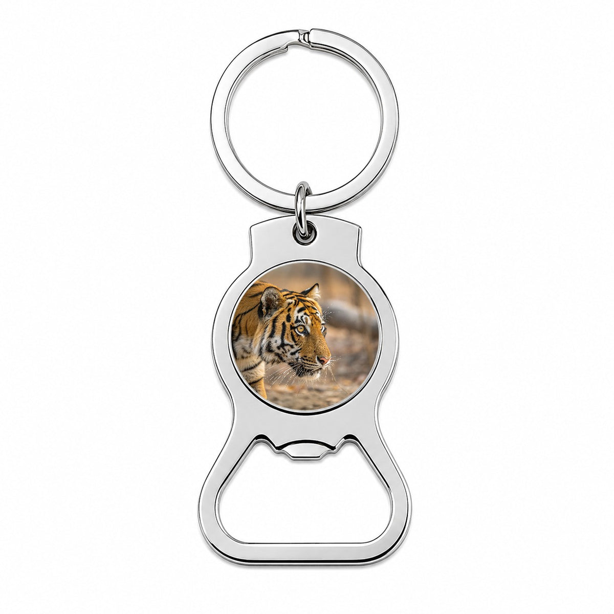 Tiger Eyes Close Up Bottle Opener Keychain