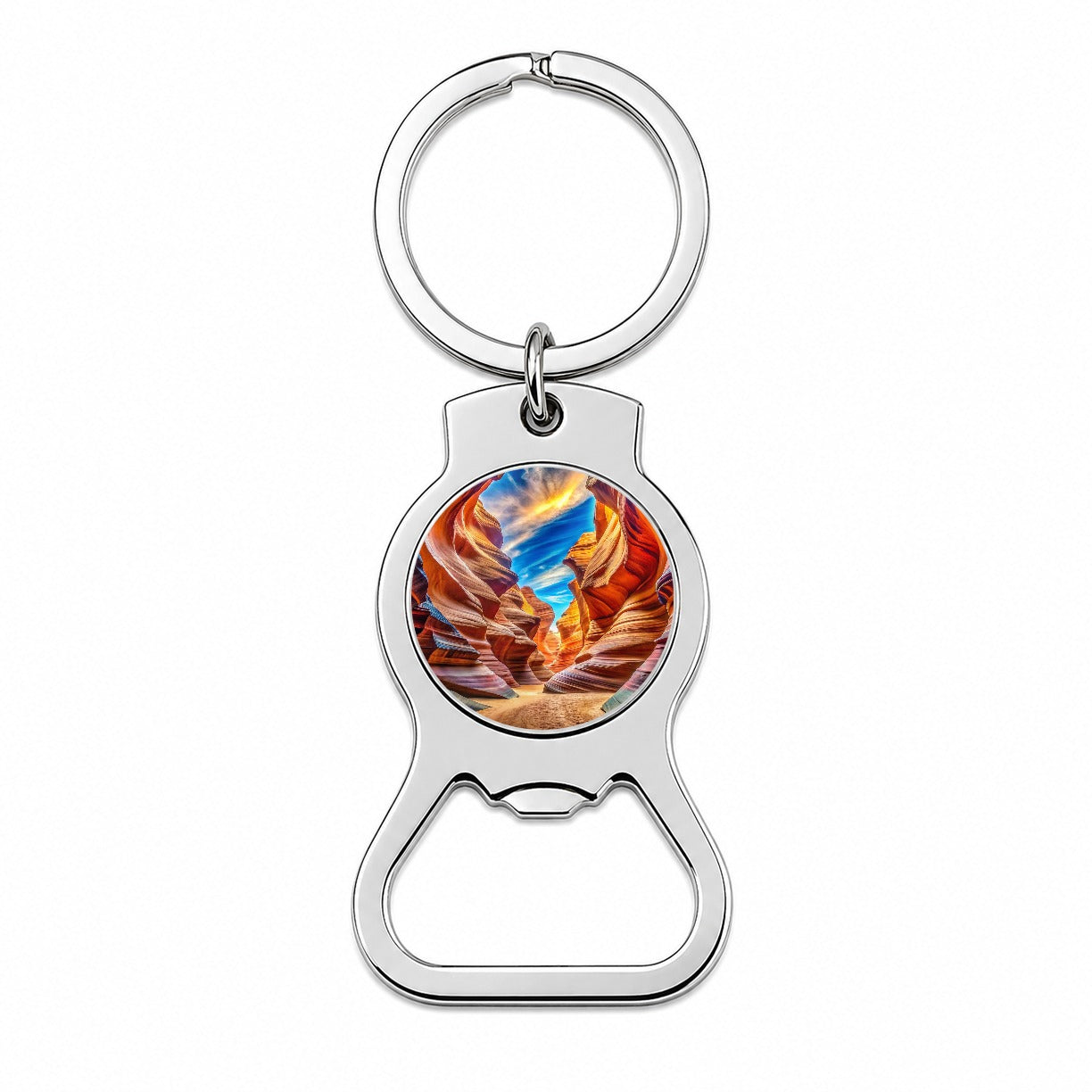 Antelope Canyon Arizona Watercolor Style Bottle Opener Keychain