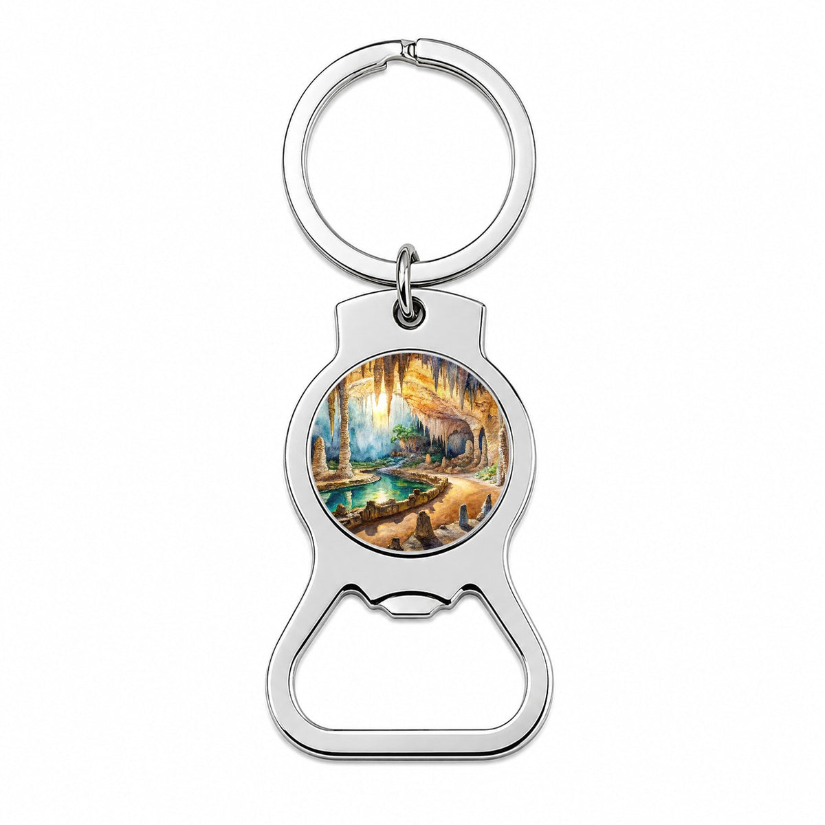 Carlsbad Caverns National Park New Mexico Watercolor Style Bottle Opener Keychain