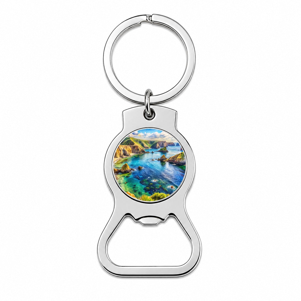 Channel Islands National Park California Watercolor Style Bottle Opener Keychain
