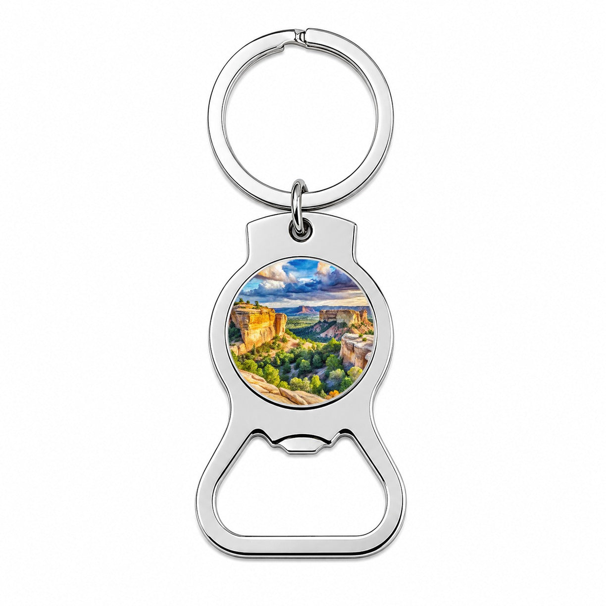 El Malpais National Monument New Mexico Watercolor Style Bottle Opener Keychain