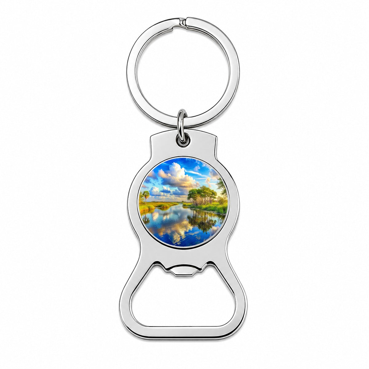 Everglades National Park Florida Watercolor Style Bottle Opener Keychain