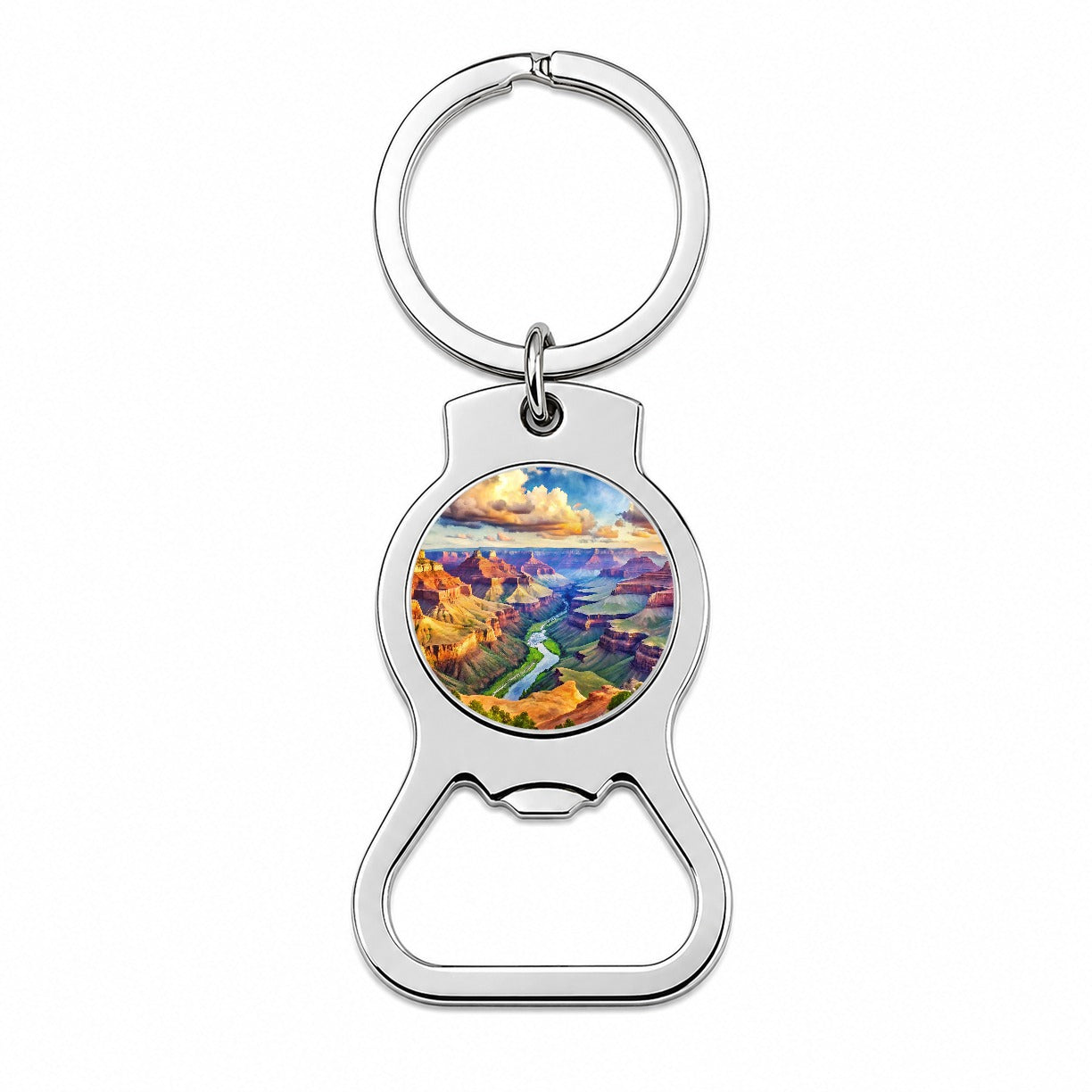 Grand Canyon National Park Arizona Watercolor Style Bottle Opener Keychain