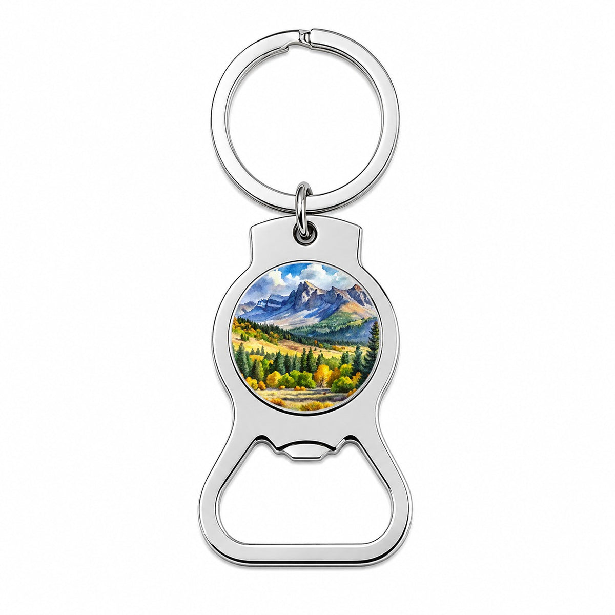 Great Basin National Park Nevada Watercolor Style Bottle Opener Keychain