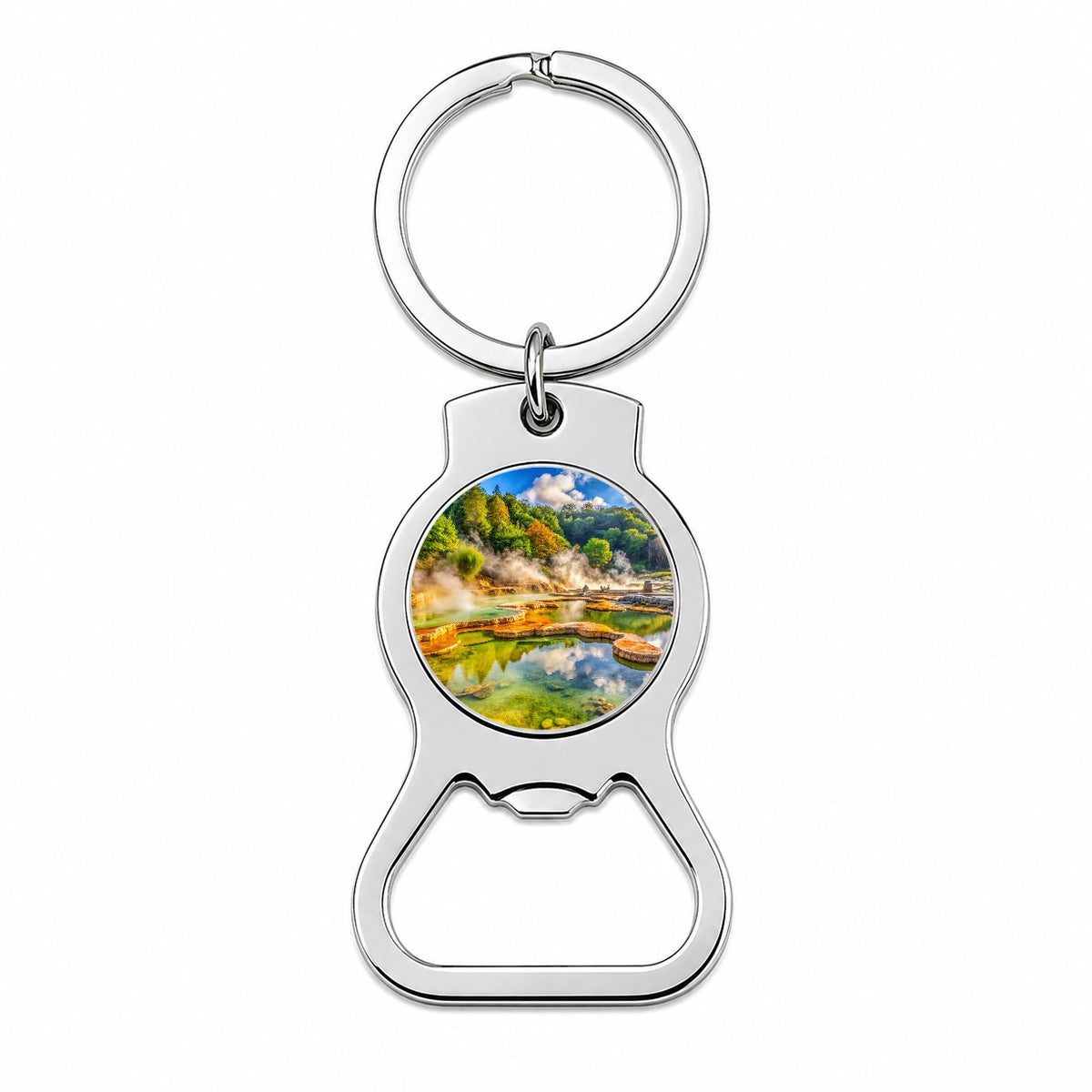 Hot Springs National Park Arkansas Watercolor Style Bottle Opener Keychain