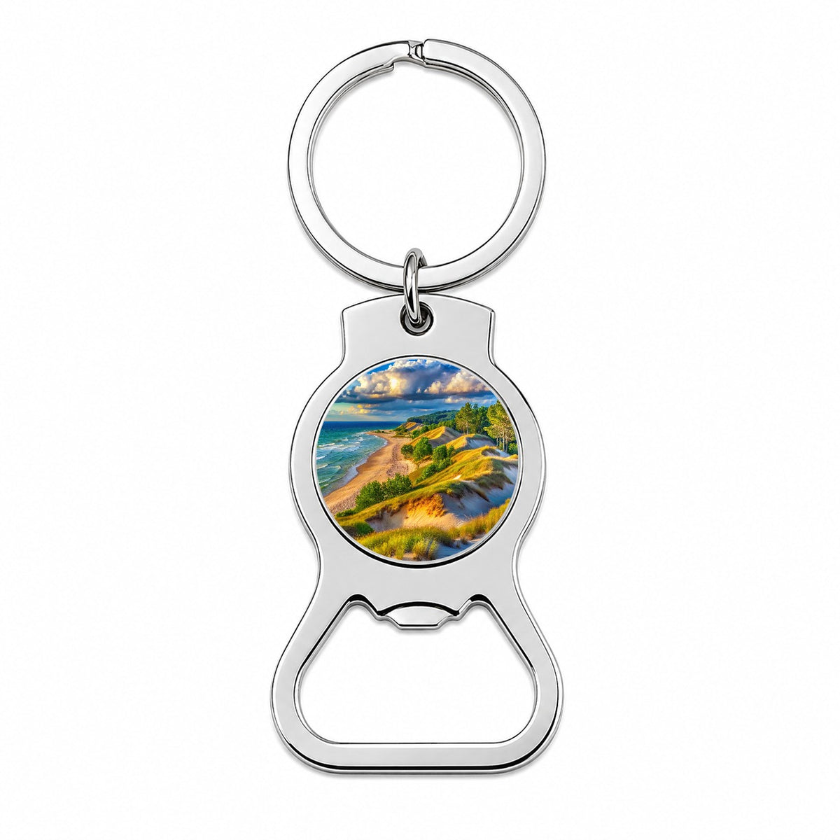 Indiana Dunes National Park Indiana Watercolor Style Bottle Opener Keychain