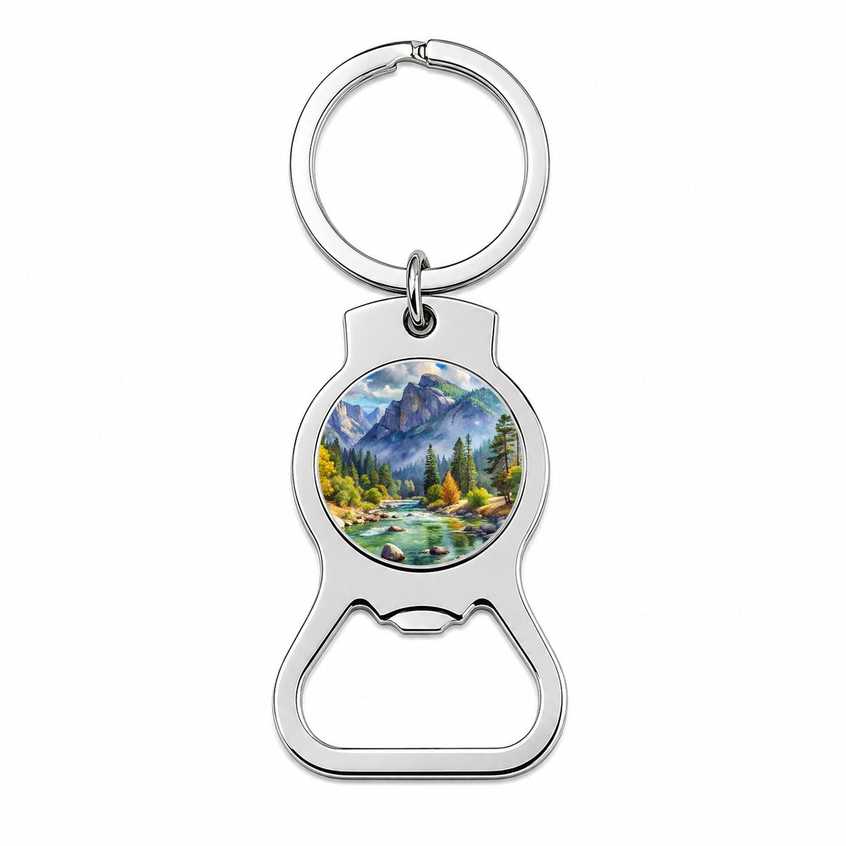 Kings Canyon National Park California Watercolor Style Bottle Opener Keychain