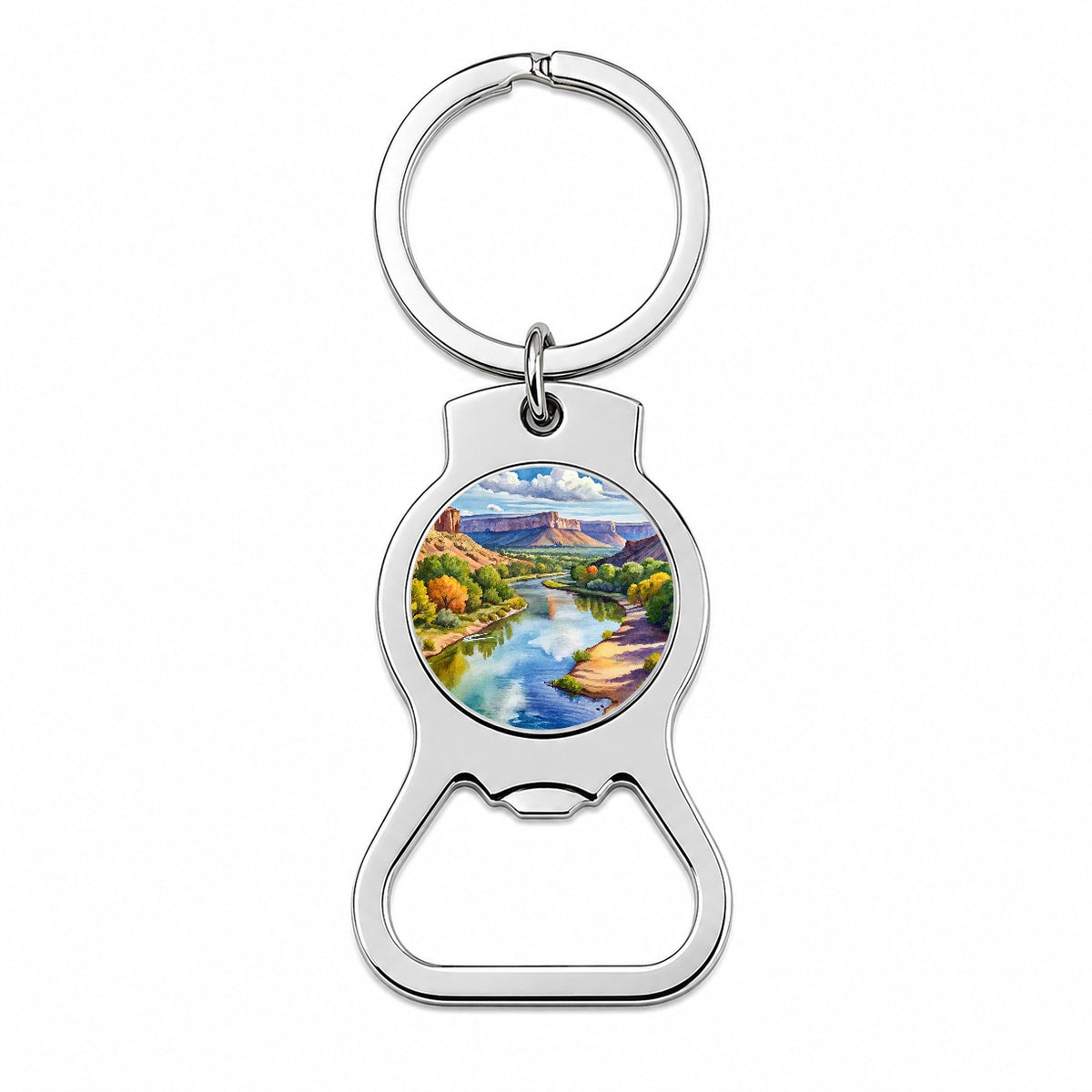 Rio Grande del Norte National Monument New Mexico Watercolor Style Bottle Opener Keychain