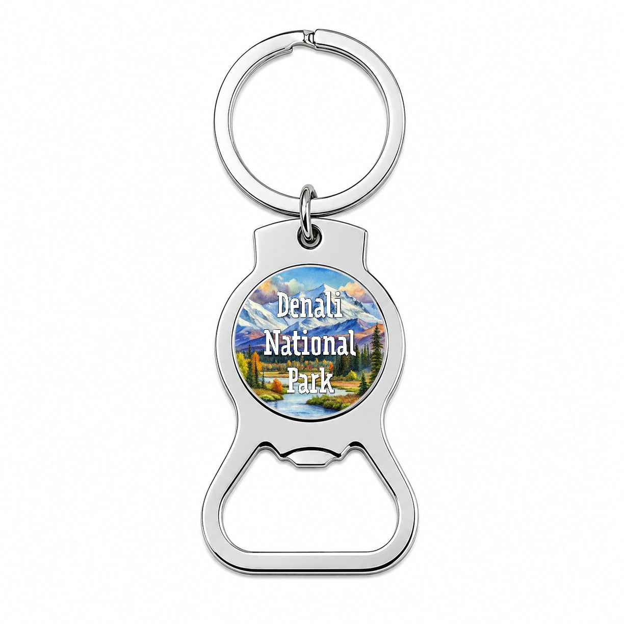 Denali National Park Alaska Bottle Opener Keychain