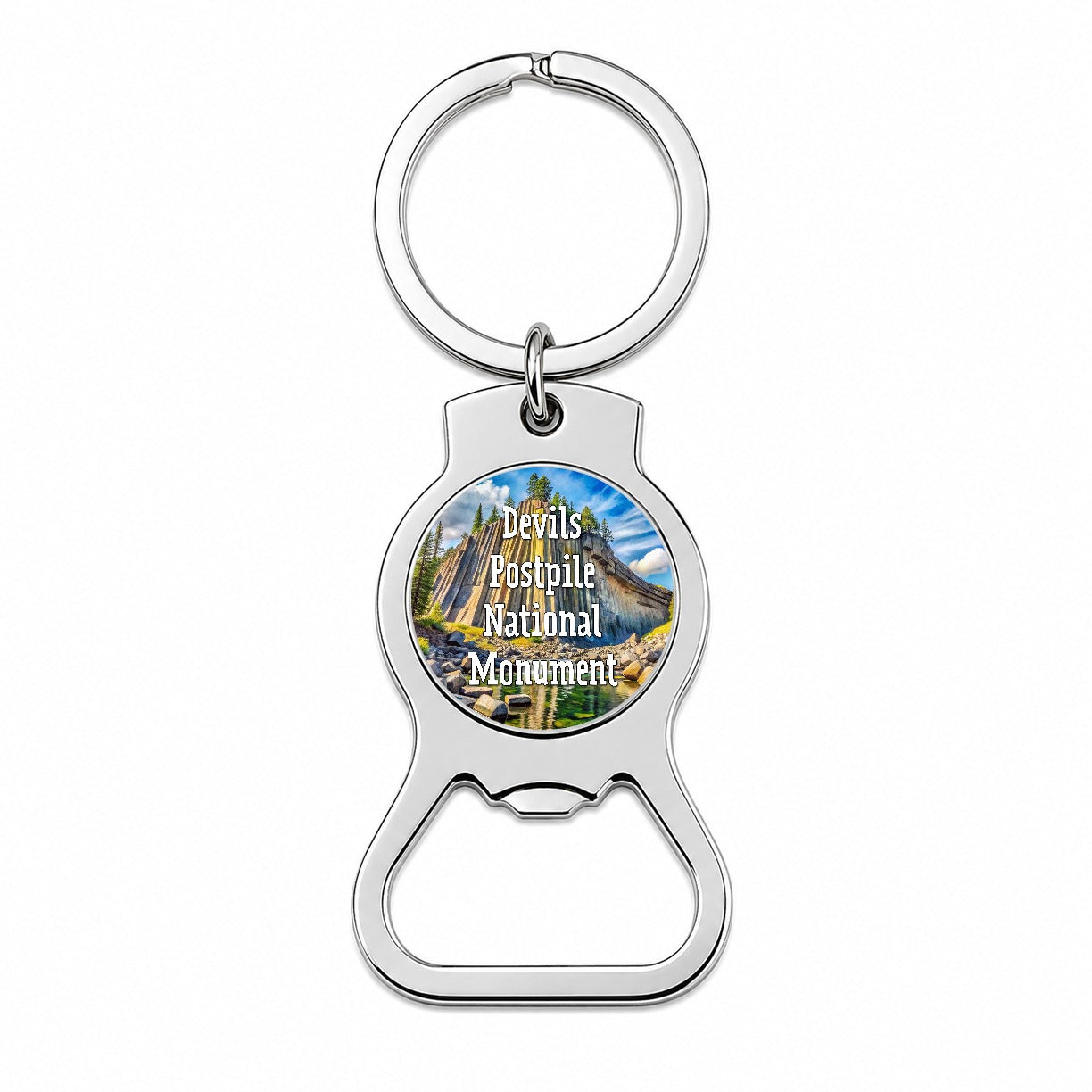 Devils Postpile National Monument California Bottle Opener Keychain
