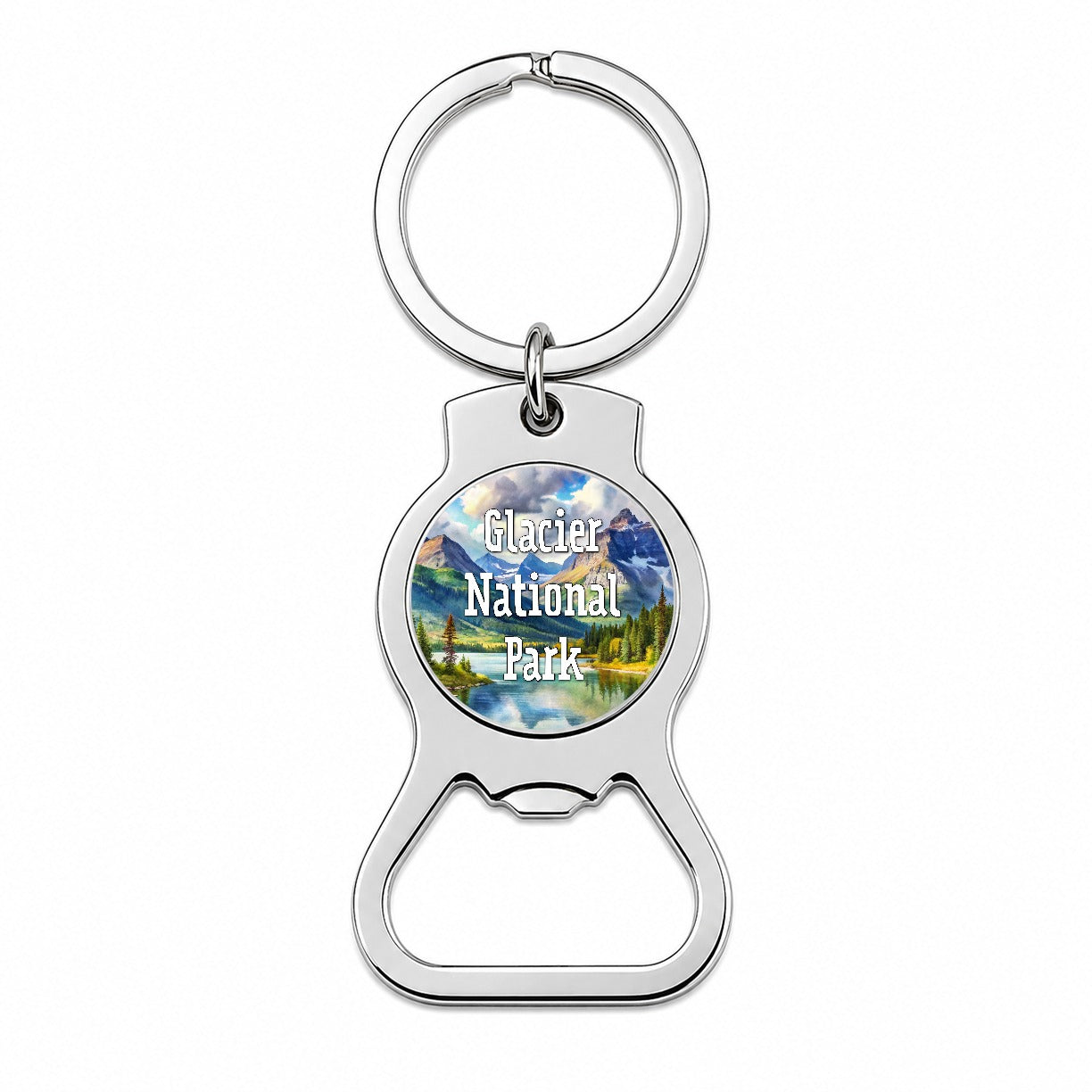 Glacier National Park Montana Bottle Opener Keychain
