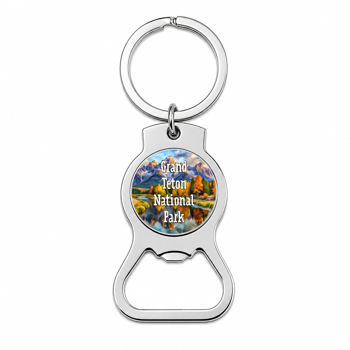 Grand Teton National Park Wyoming Bottle Opener Keychain