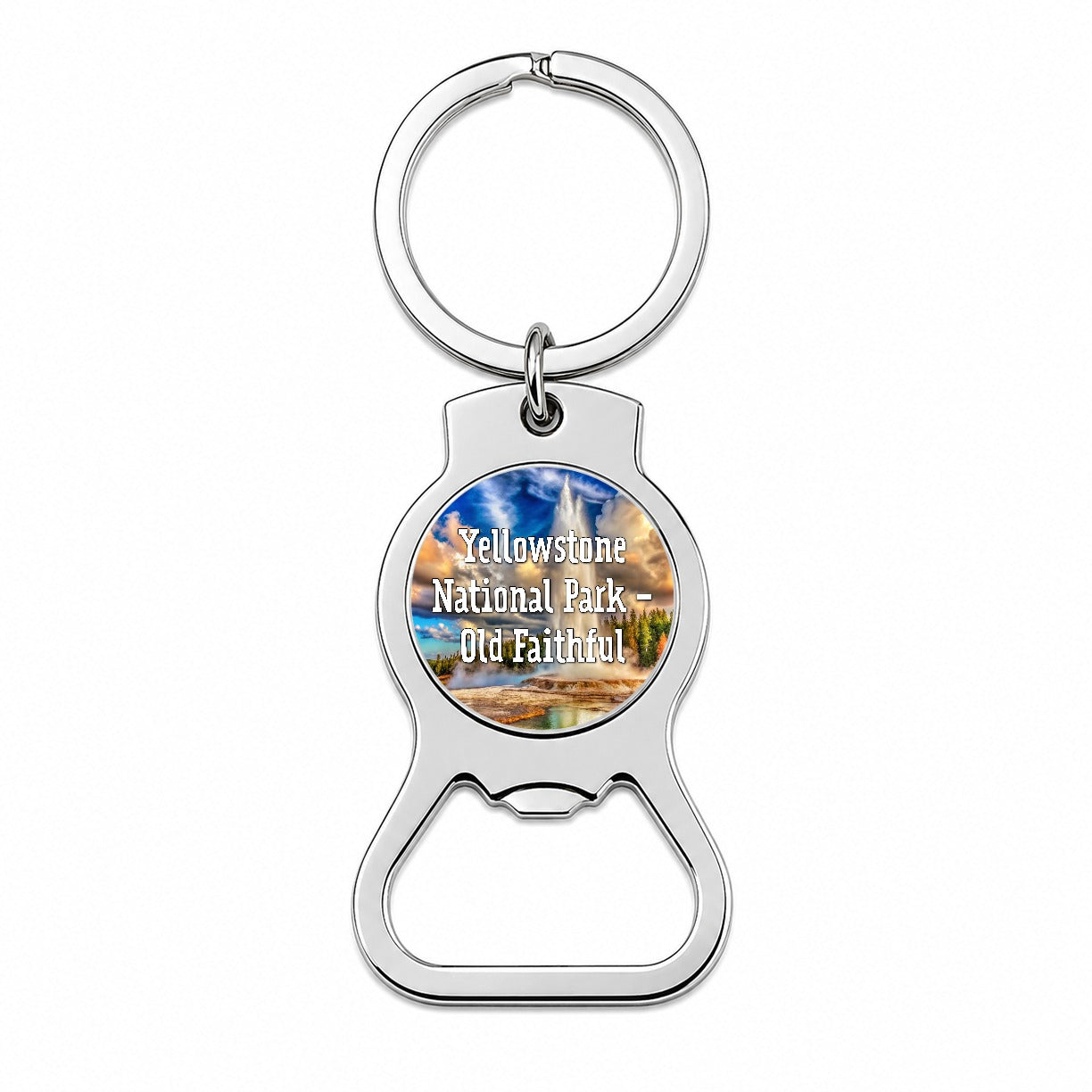 Yellowstone National Park Old Faithful Bottle Opener Keychain